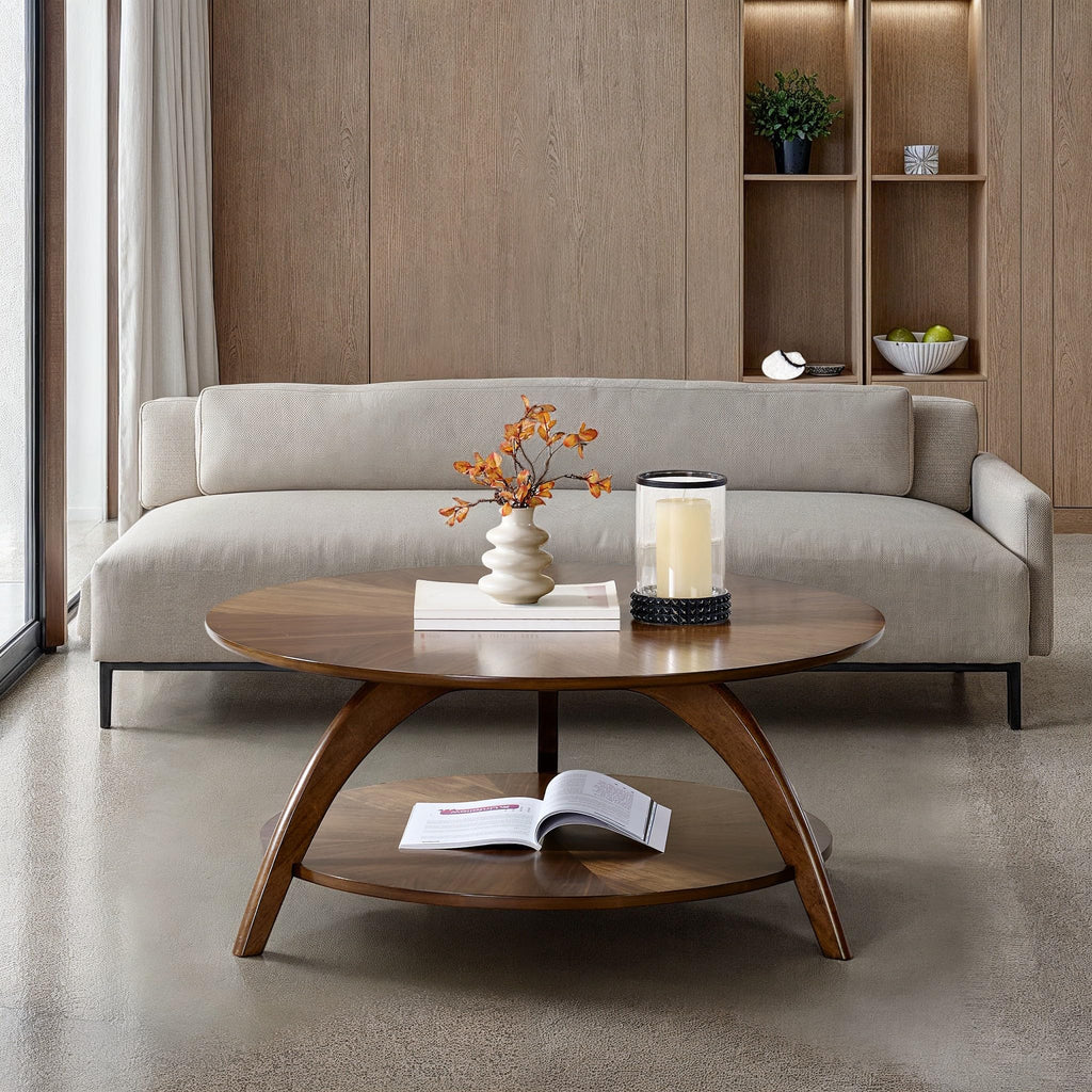 Round Wood Coffee Table U1243