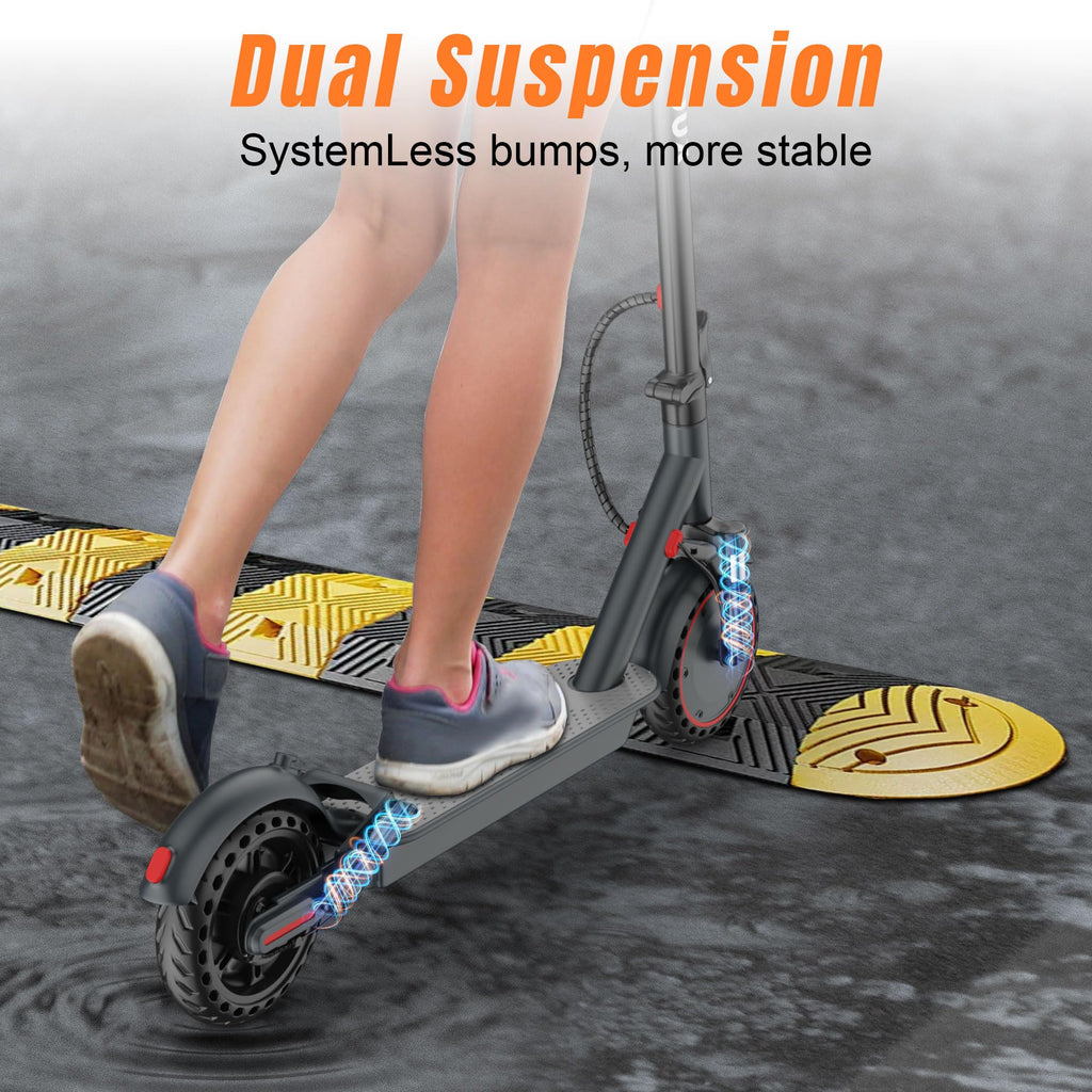 Electric Scooter with Dual Suspension, Solid Tires, Foldable S89979