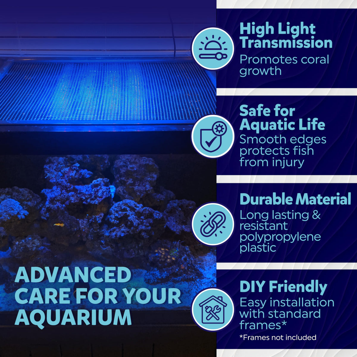 Aquarium Mesh Lid Clear Netting Top Cover 4x5 ft C762