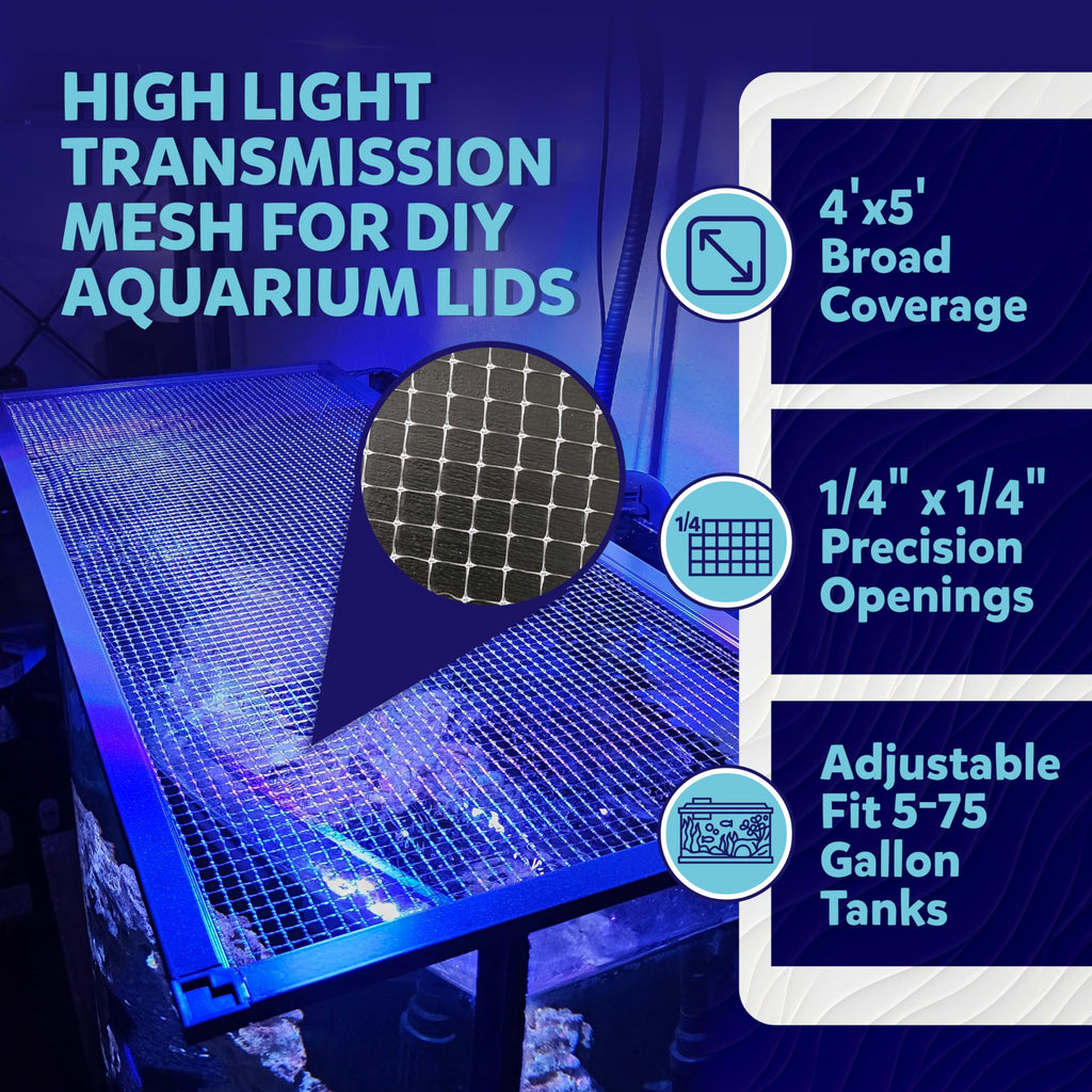 Aquarium Mesh Lid Clear Netting Top Cover 4x5 ft C762