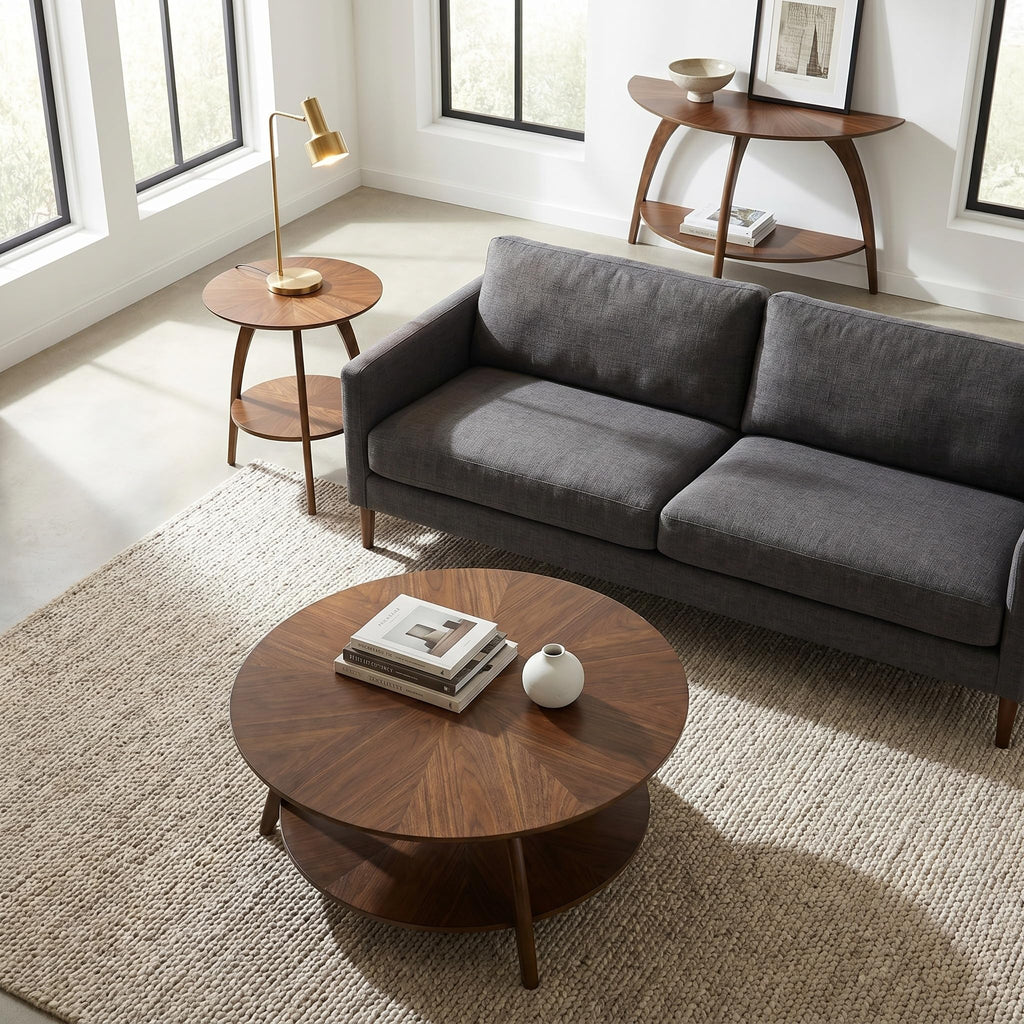Round Wood Coffee Table U1243