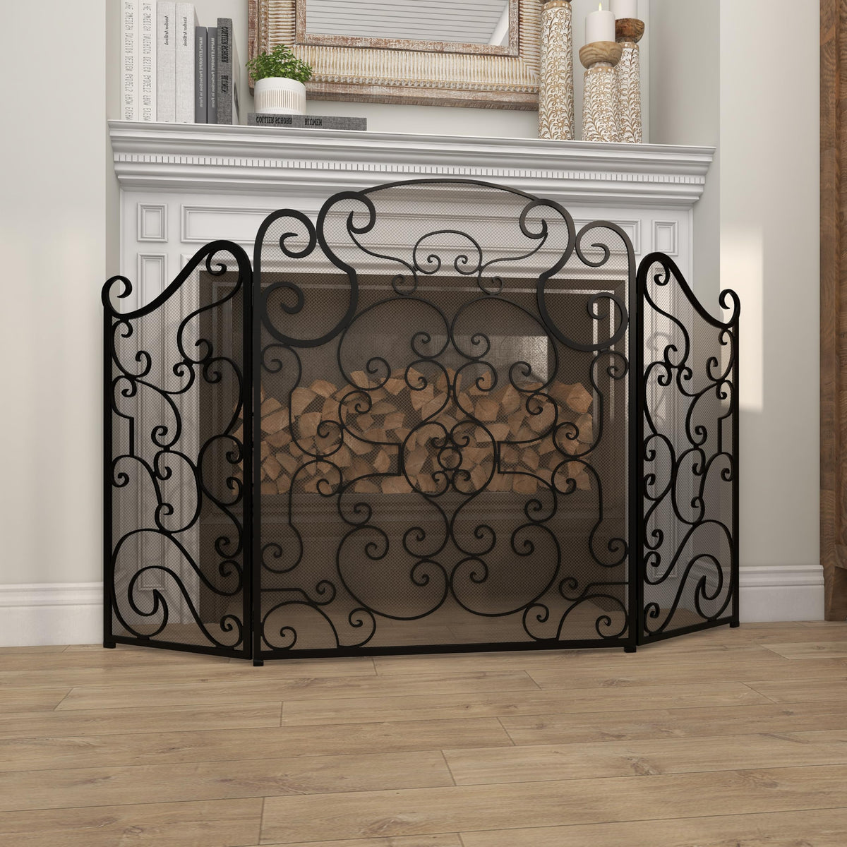 Metal 3 Panel Fireplace Screen G239