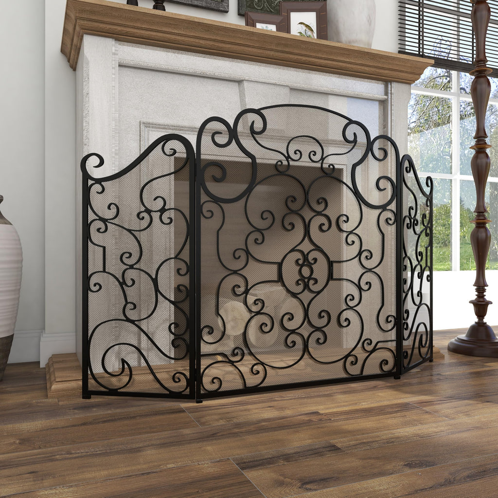 Metal 3 Panel Fireplace Screen G239